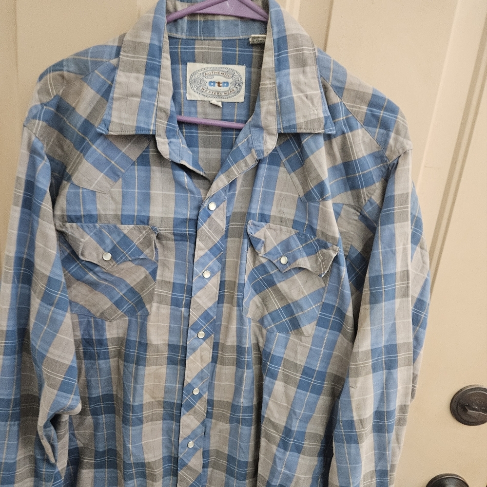 Vintage ATB Authentic Western Plaid Shirt